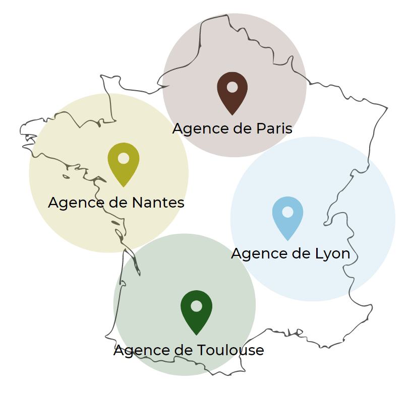 Cartes de la localisation des agences Terra Innova